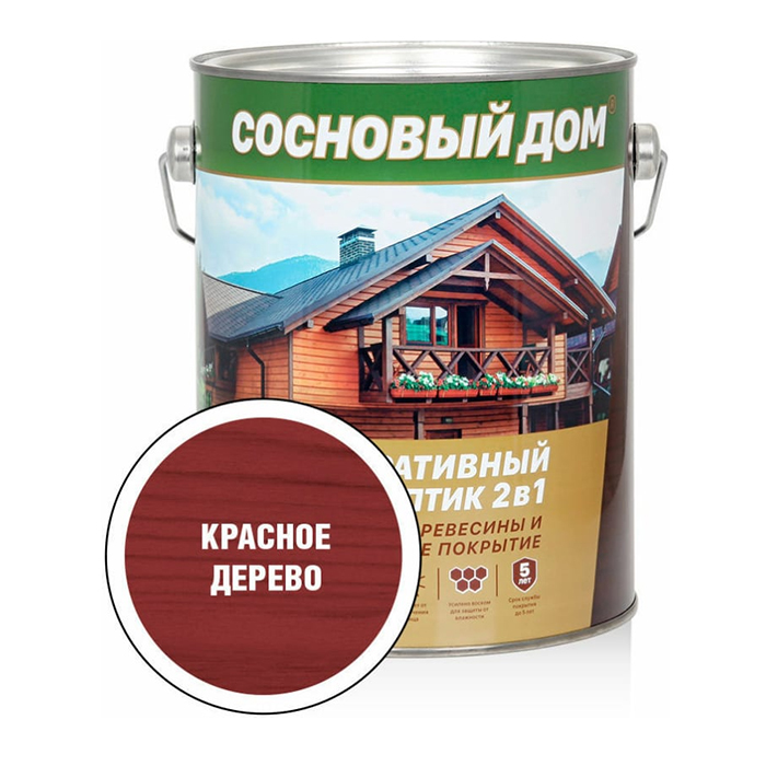 Состав декоративно-защитный для древесины сосновый дом 23613 2,7л палисандр