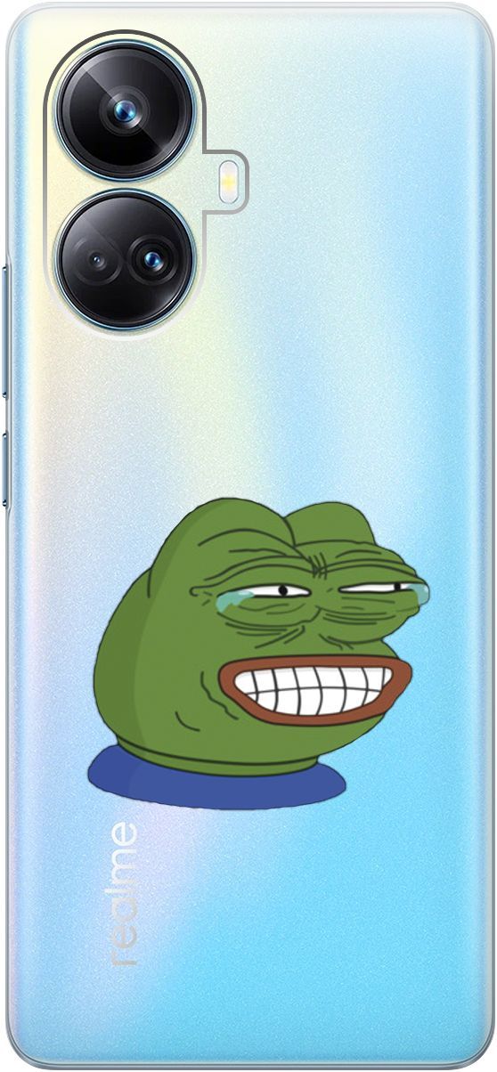 

Чехол на Realme 10 Pro+ "Pepe the Frog" прозрачный, Прозрачный;зеленый, 158640