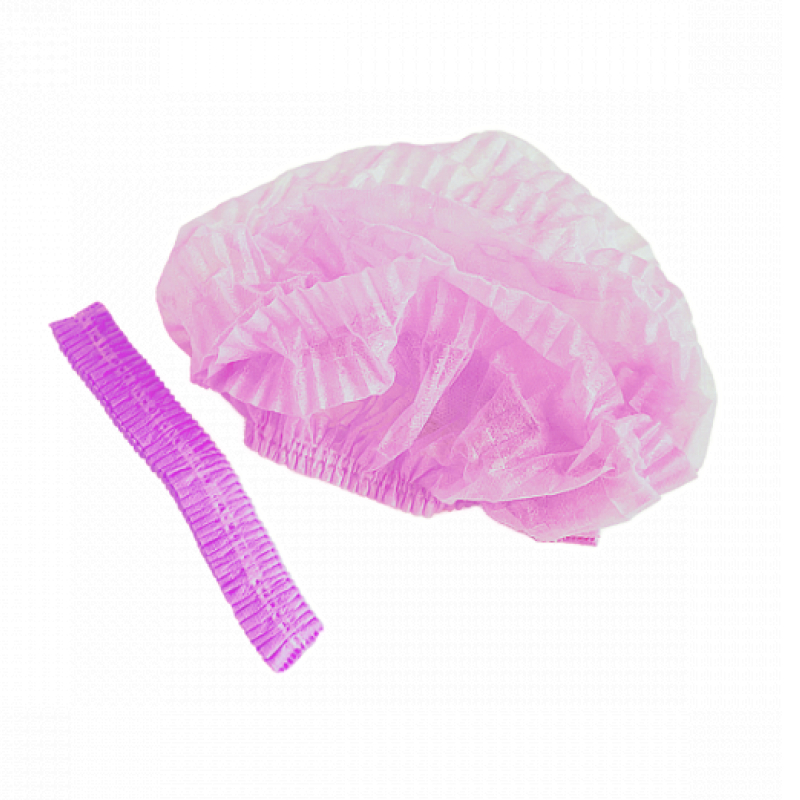 фото Набор, чистовье, шапочка медицинская «шарлотка», розовая, 50 шт., 2 шт.