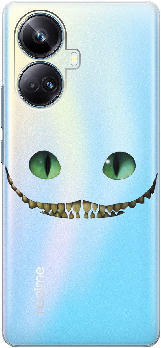 

Чехол на Realme 10 Pro+ "Cheshire Cat" прозрачный, Прозрачный;белый, 158641