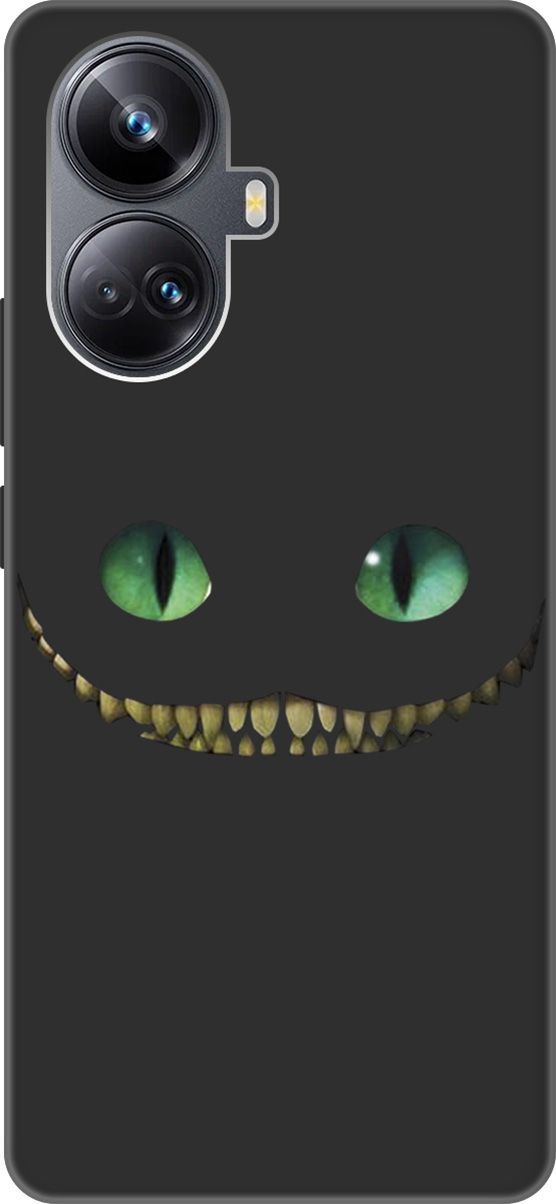 

Чехол на Realme 10 Pro+ "Cheshire Cat" черный, Черный;зеленый, 158642