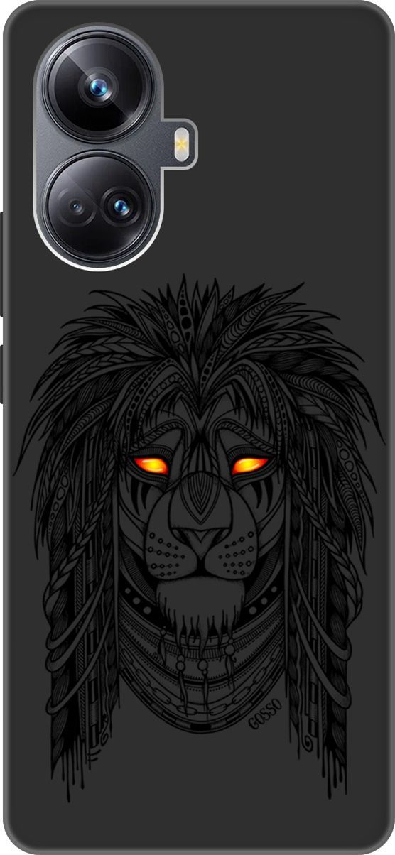 

Чехол на Realme 10 Pro+ "Grand Leo" черный, Черный;желтый, 158642