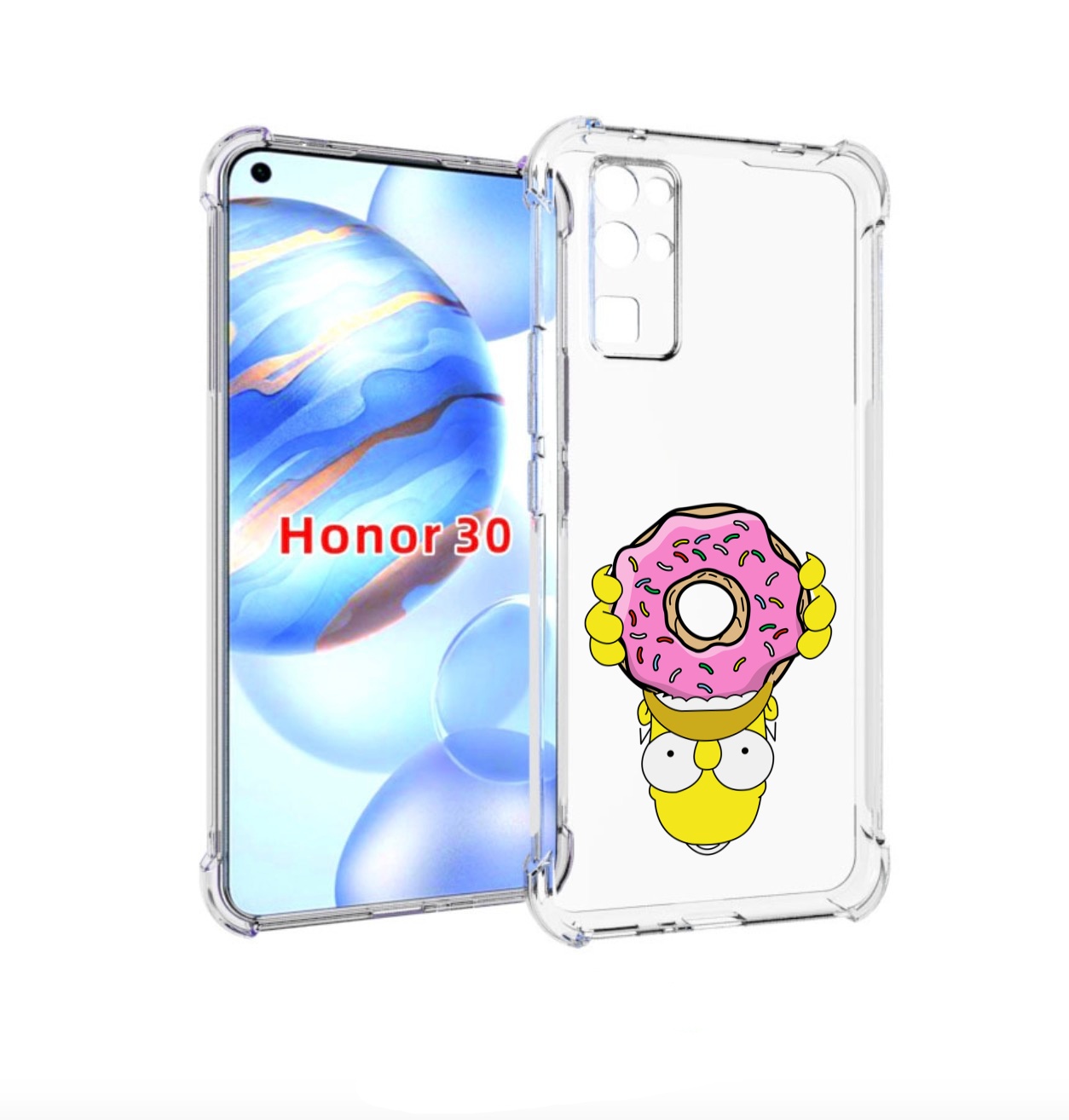 

Чехол бампер MyPads большой-пончик для Honor 30 (BMH-AN10) проти, Прозрачный, Tocco
