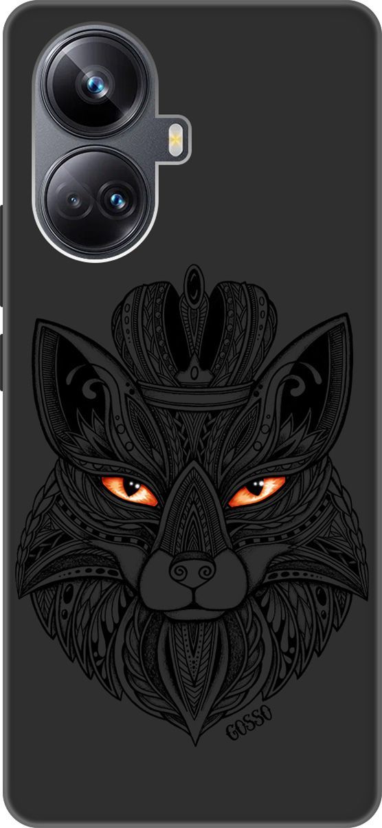 

Чехол на Realme 10 Pro+ "Fox Queen" черный, Черный;белый, 158642