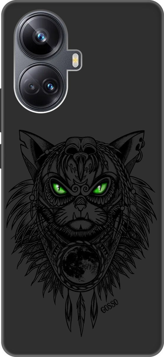 

Чехол на Realme 10 Pro+ "Shaman Cat" черный, Черный;зеленый, 158642