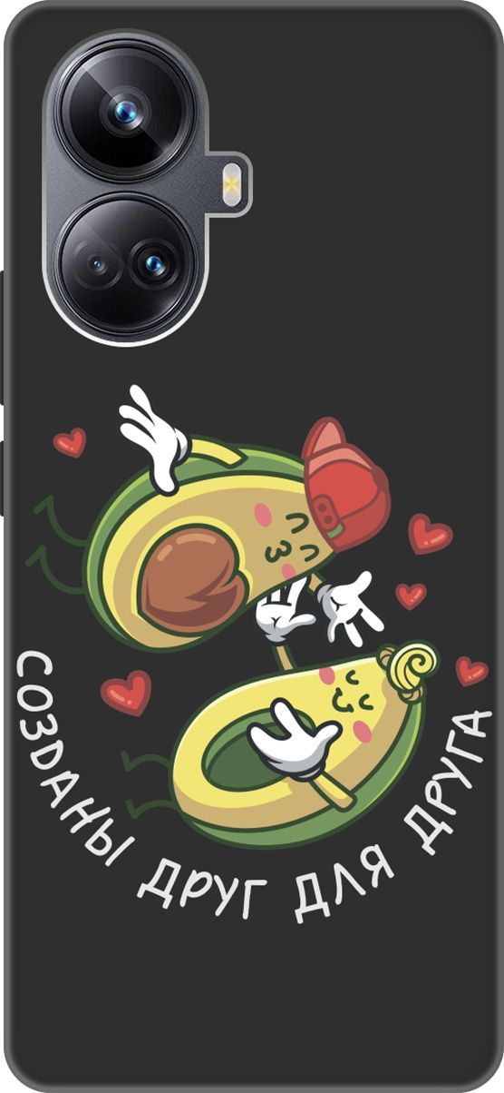 

Чехол на Realme 10 Pro+ "Avo-Love" черный, Черный;желтый, 158642