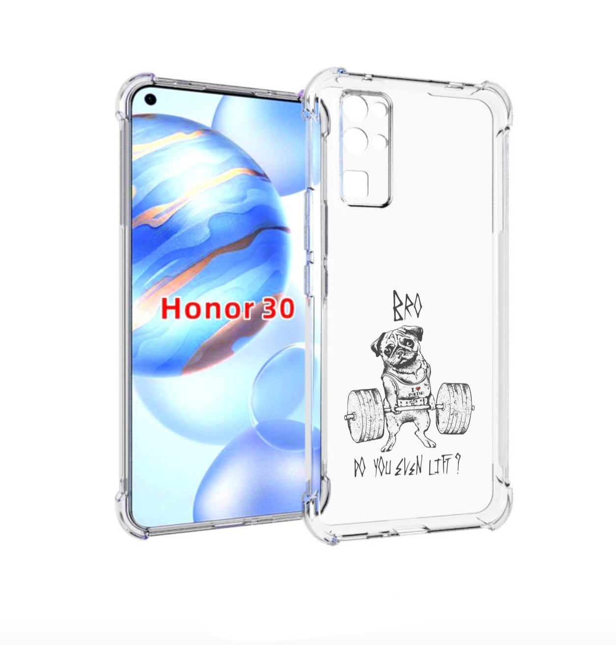 

Чехол бампер MyPads брат ты подкачался мужской для Honor 30 (BMH, Прозрачный, Tocco