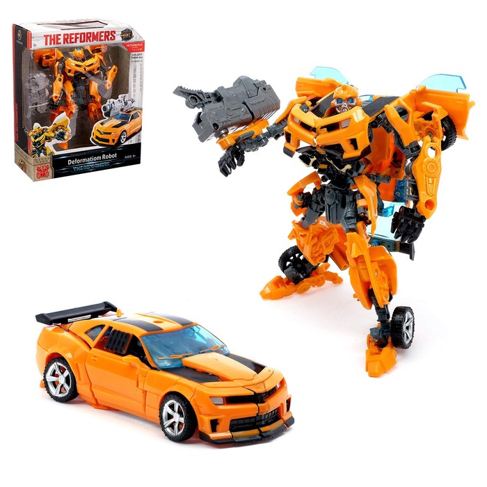 Робот «Автобот», трансформируется, с оружием, цвет оранжевый