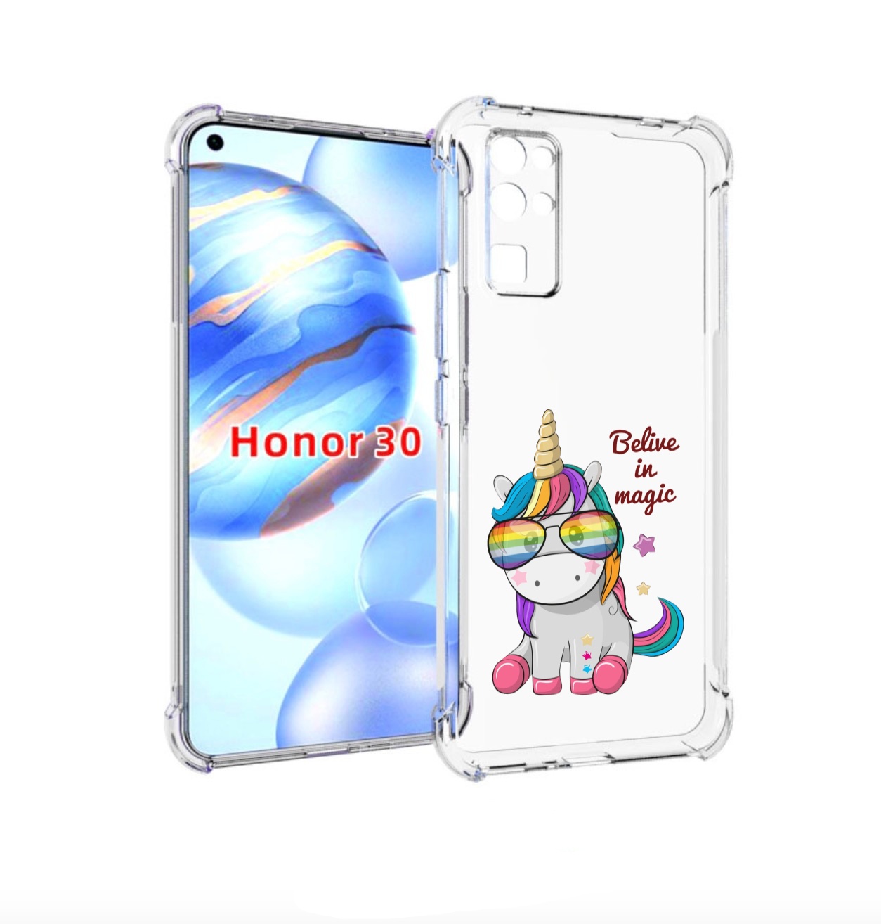 

Чехол бампер MyPads верю-в-магию детский для Honor 30 (BMH-AN10), Прозрачный, Tocco
