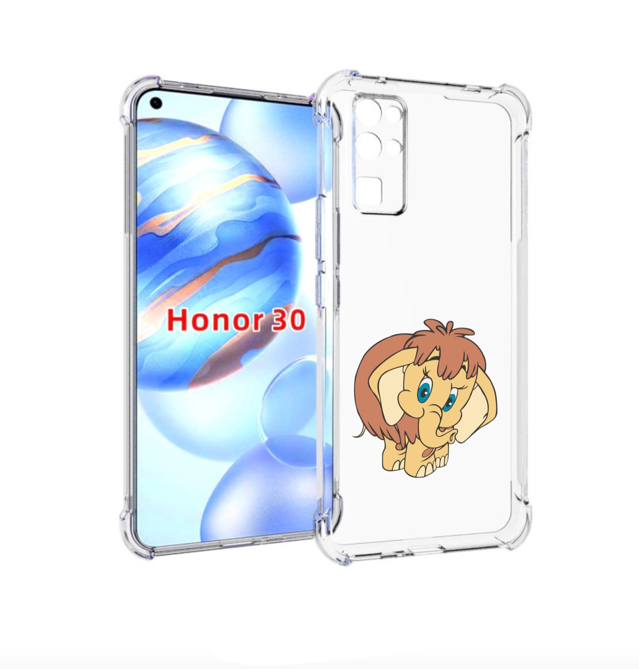 

Чехол бампер MyPads волосатый-слоник детский для Honor 30 (BMH-A, Прозрачный, Tocco