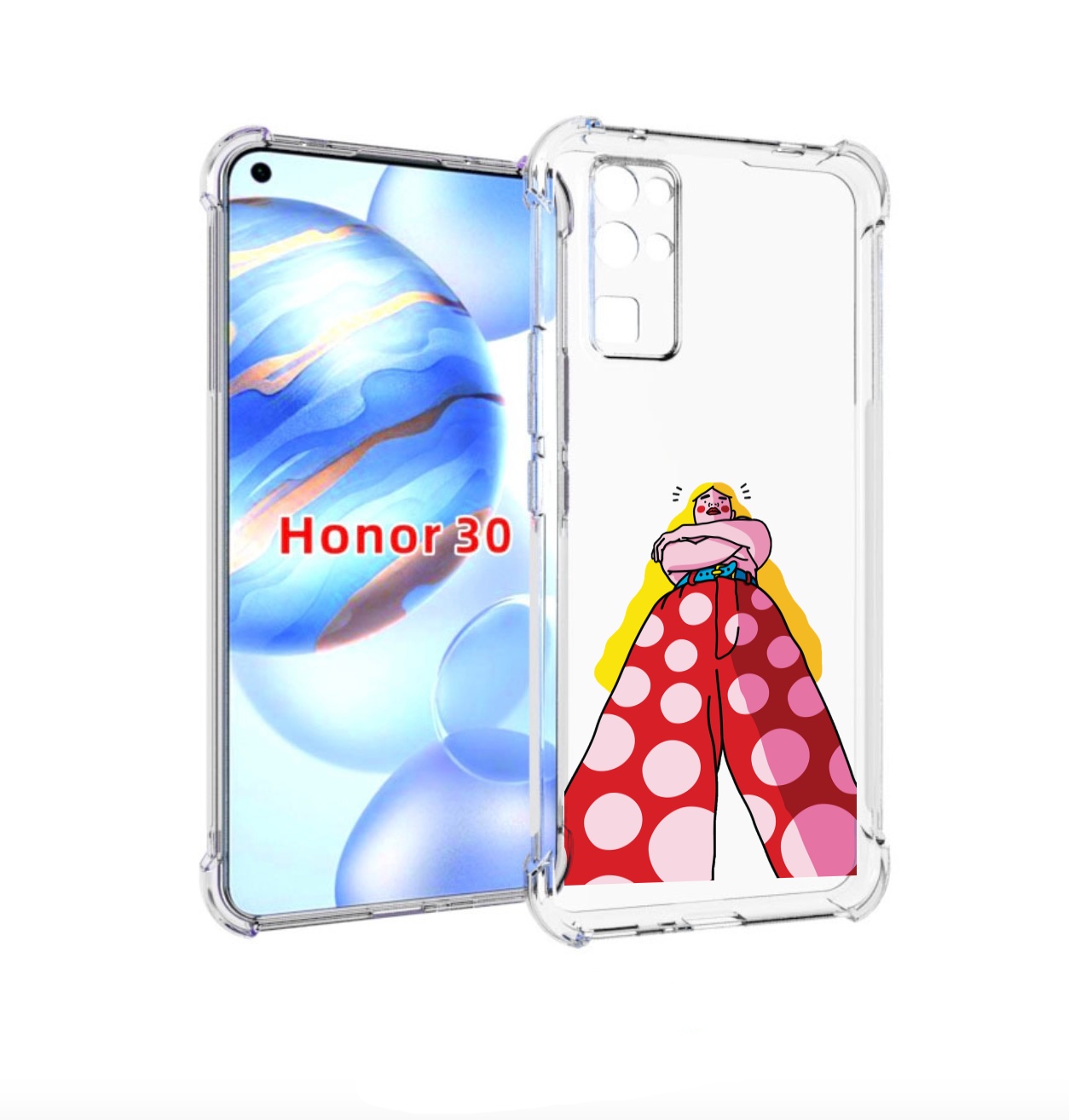 

Чехол бампер MyPads высокая-девушка для Honor 30 (BMH-AN10) прот, Прозрачный, Tocco