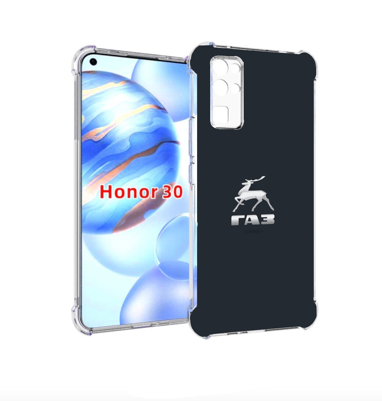 

Чехол бампер MyPads газ-газель для Honor 30 (BMH-AN10) противоуд, Прозрачный, Tocco