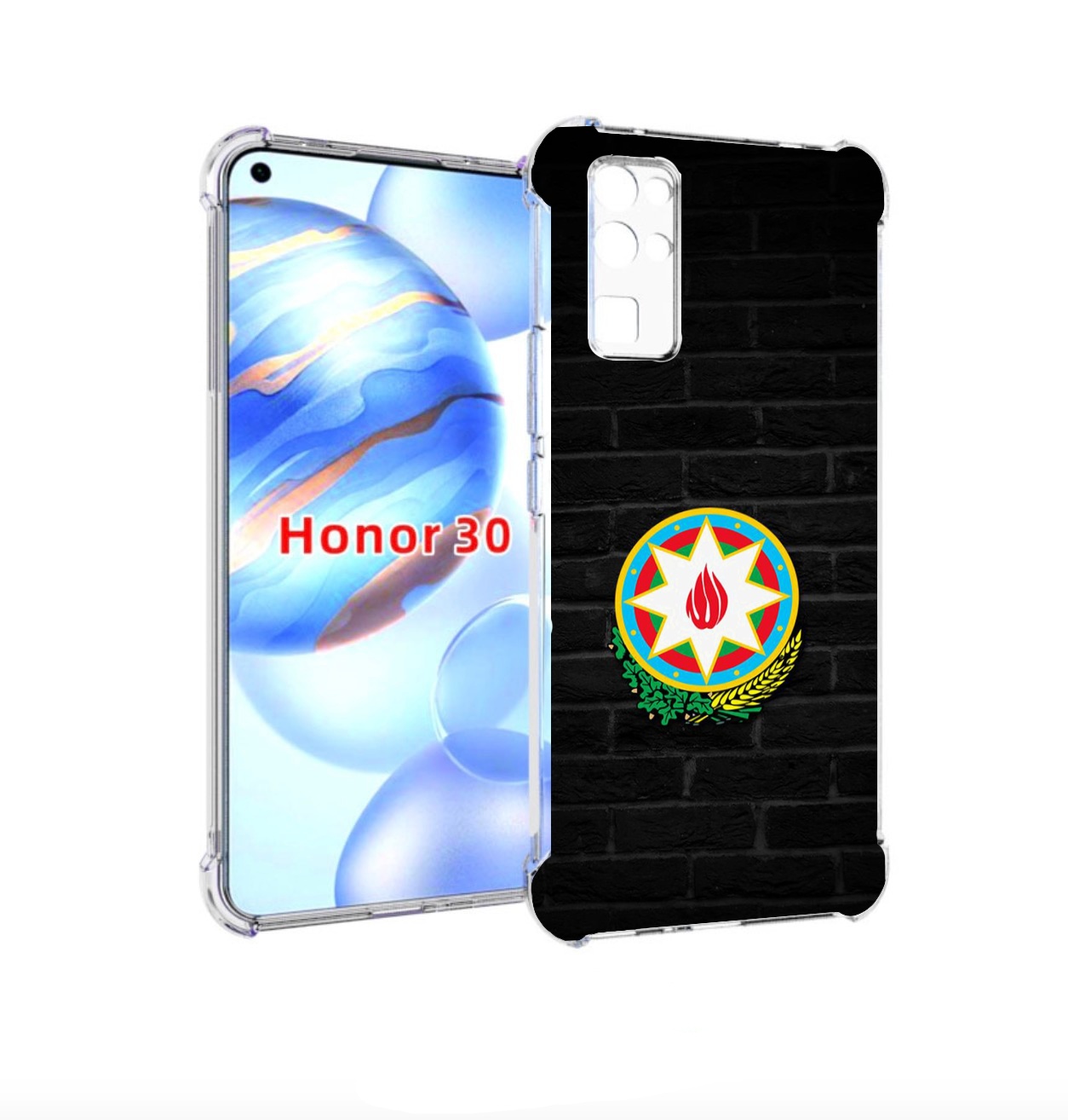 

Чехол бампер MyPads герб азербаиджана для Honor 30 (BMH-AN10) п, Прозрачный, Tocco