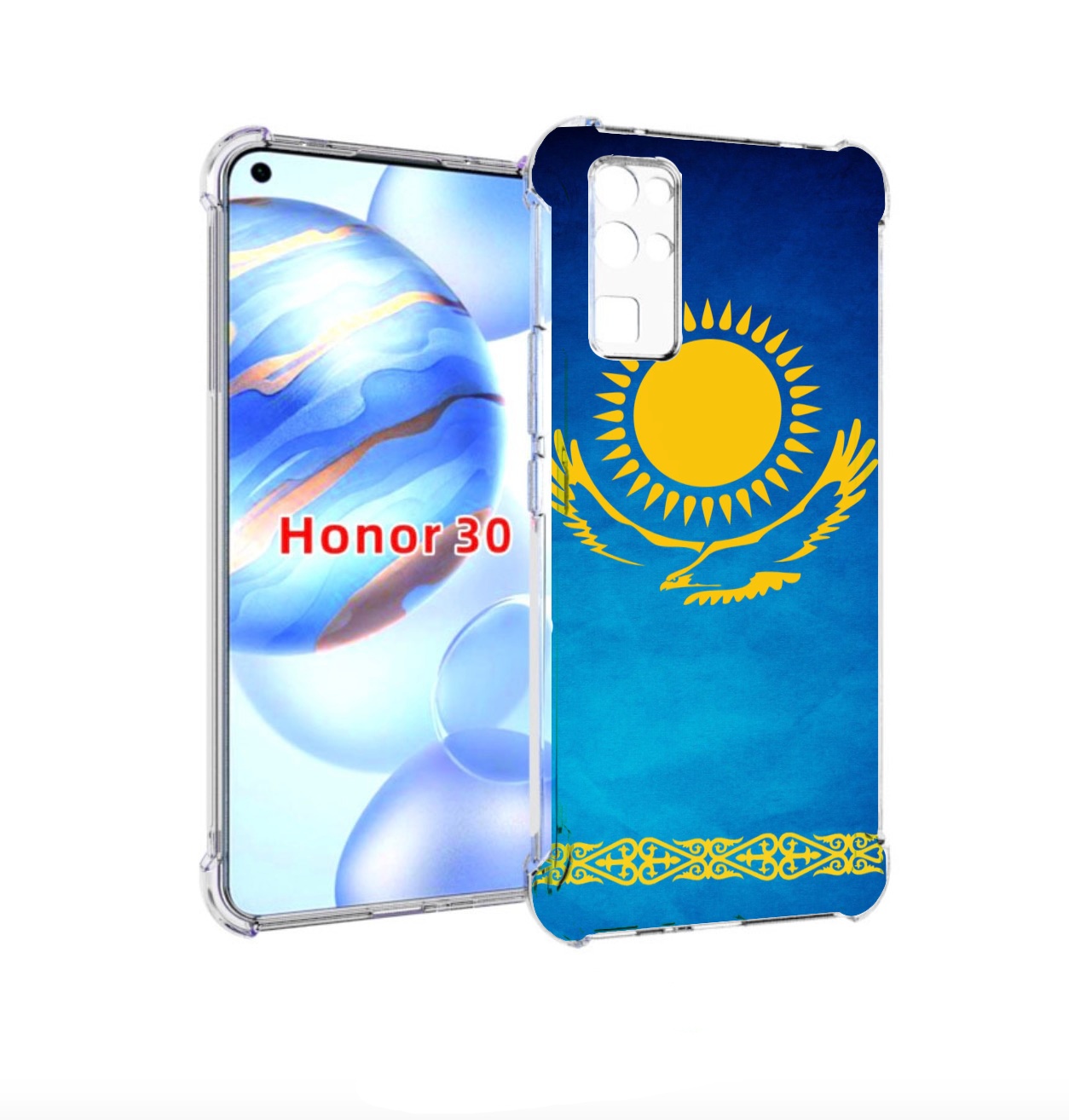 

Чехол бампер MyPads герб и флаг казахстана для Honor 30 (BMH-AN1, Прозрачный, Tocco