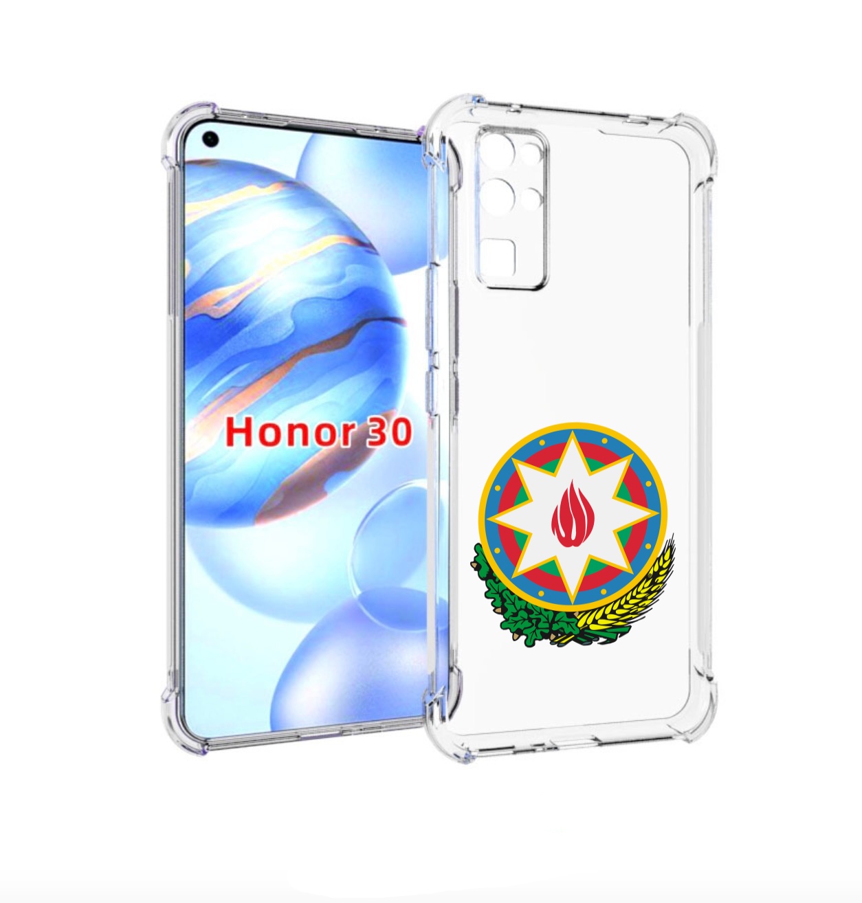 

Чехол бампер MyPads герб-азербаиджан-2 для Honor 30 (BMH-AN10), Прозрачный, Tocco