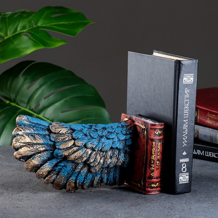 

Подставка под книги "Крыло с книгой" синяя