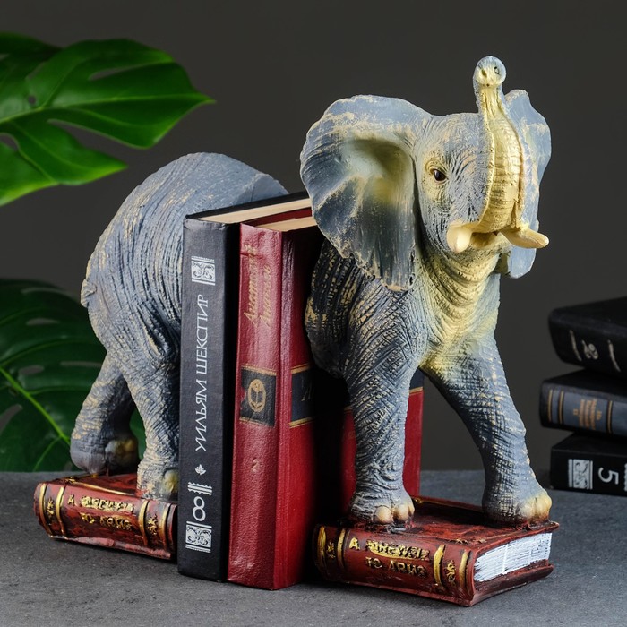 

Подставка для книг "Слон" серый