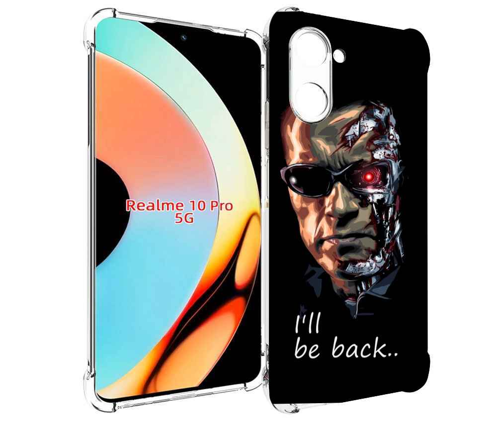 

Чехол бампер MyPads Терминатор для Realme 10 Pro противоударный, Прозрачный, Tocco