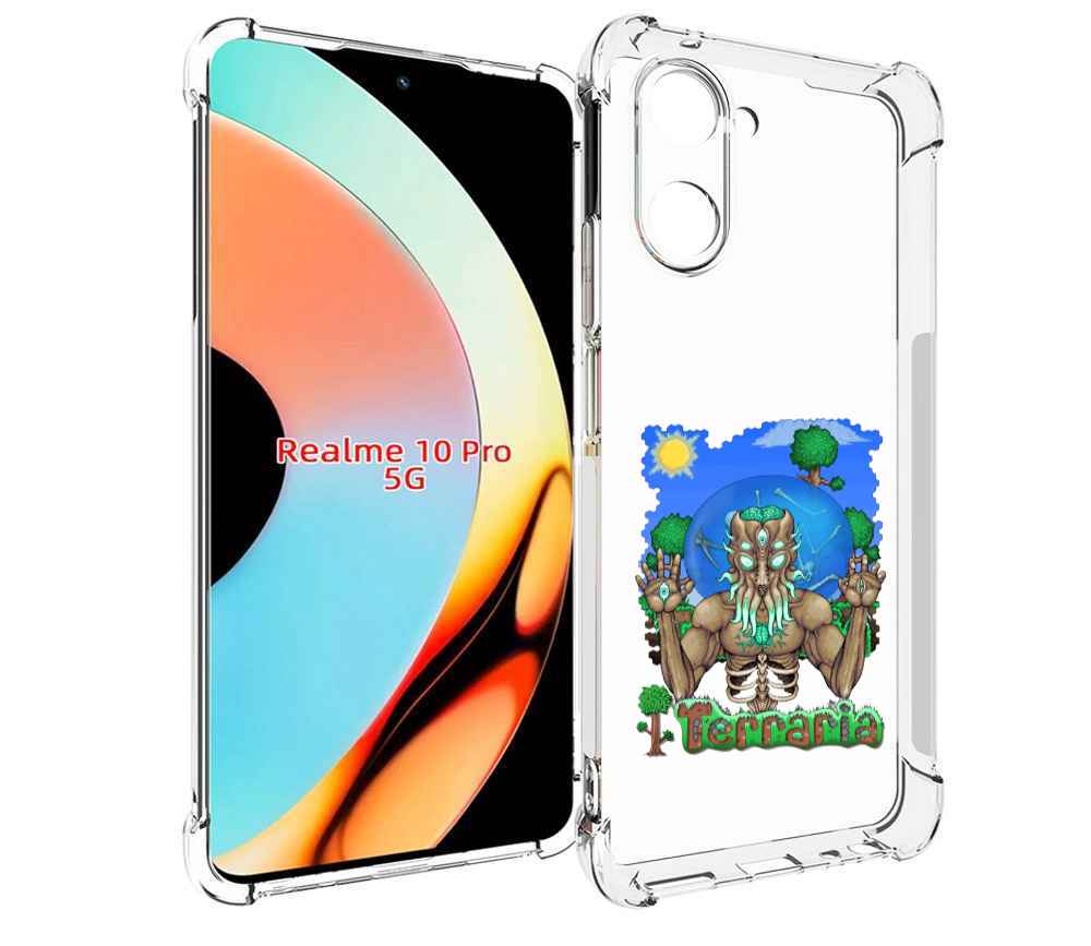 

Чехол бампер MyPads Террария для Realme 10 Pro противоударный, Прозрачный, Tocco