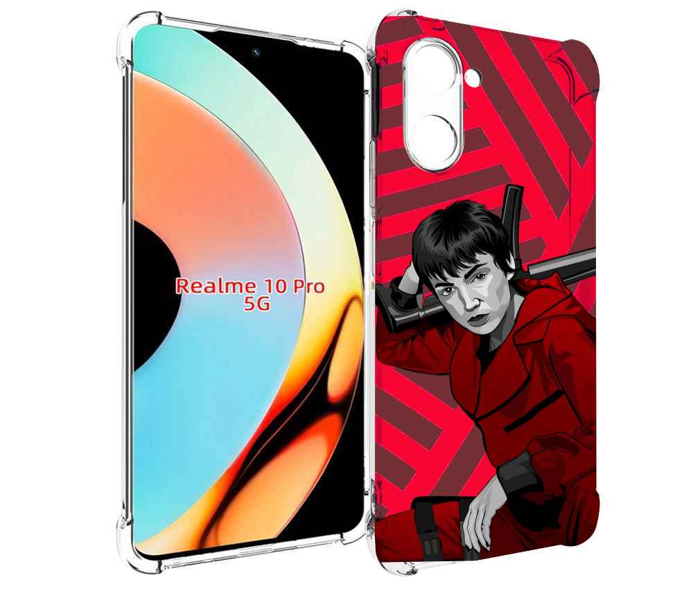 

Чехол бампер MyPads Токио-бумажный-дом для Realme 10 Pro противо..., Прозрачный, Tocco