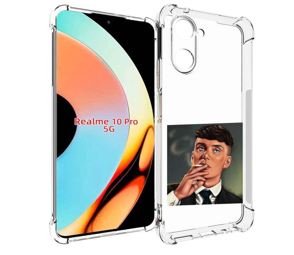 

Чехол бампер MyPads Томас-Шелби для Realme 10 Pro противоударный, Прозрачный, Tocco