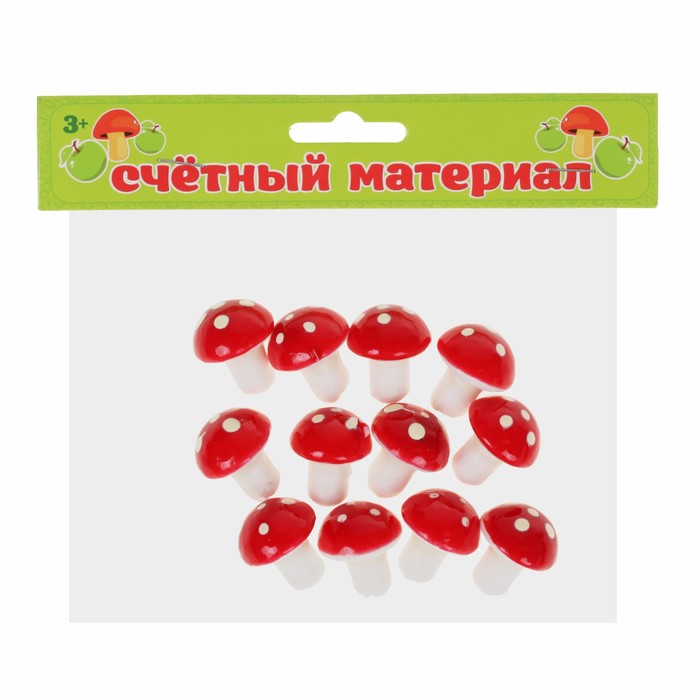 

Счётный набор "Грибочки", 12 шт., размер грибочка: 2,5 см
