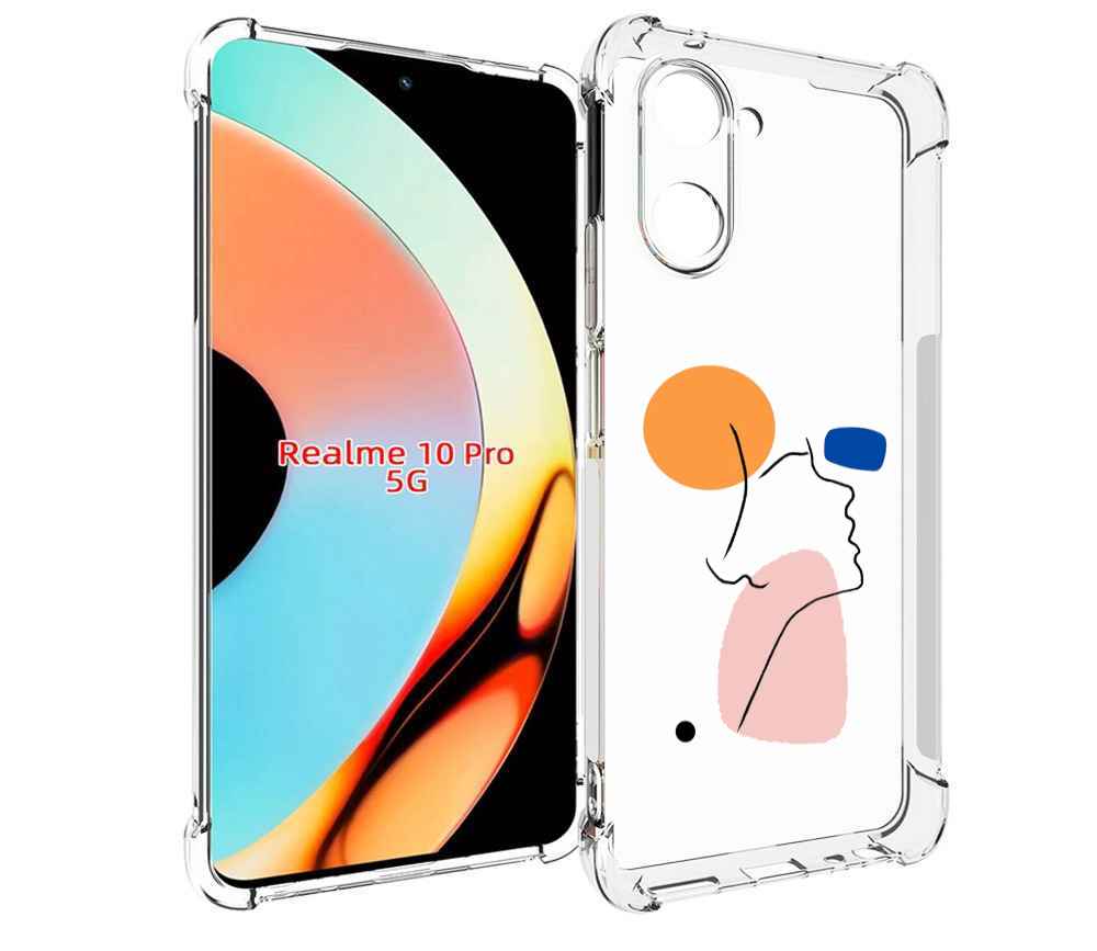 

Чехол бампер MyPads абстракция девушки женский для Realme 10 Pro..., Прозрачный, Tocco