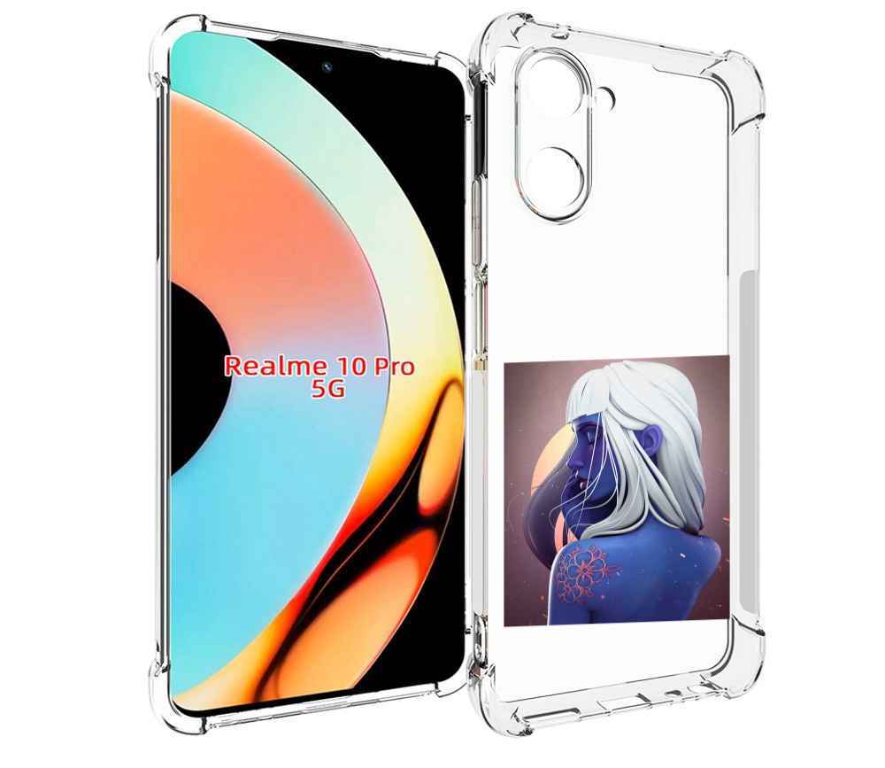 

Чехол бампер MyPads аватар-с-цветком для Realme 10 Pro противоуд..., Прозрачный, Tocco