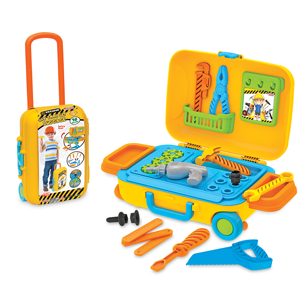 

03483 Игровой набор в чемодане Мини-мастерская Technic на колесах DeDe, Оранжевый