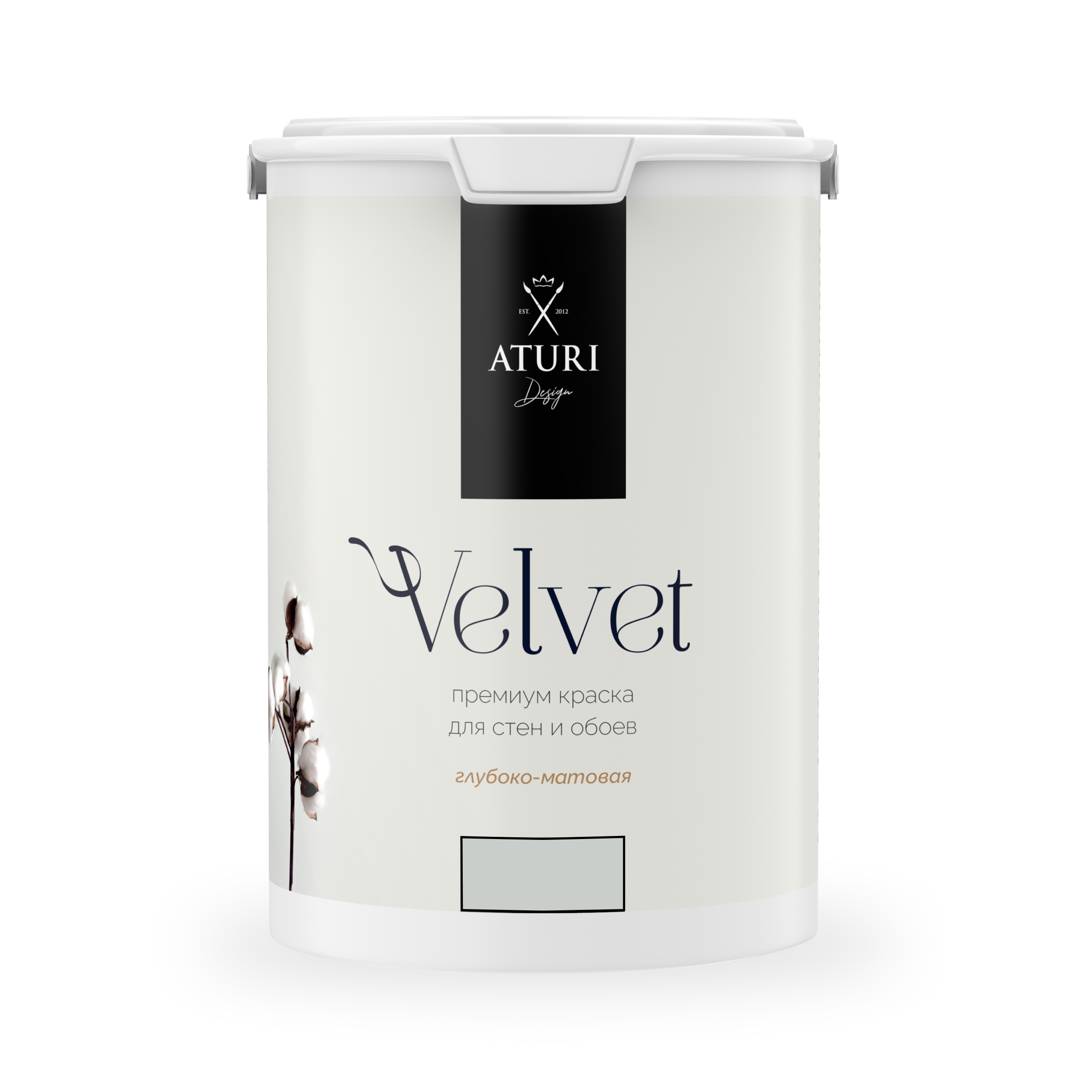 Краска Aturi Design Mia интерьерная, для стен, моющаяся; Цвет: Лондонский смог, 7,2 кг