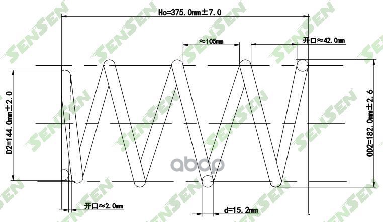 

SENSEN Пружина подвески передней Lexus RX 300 3.0 03>