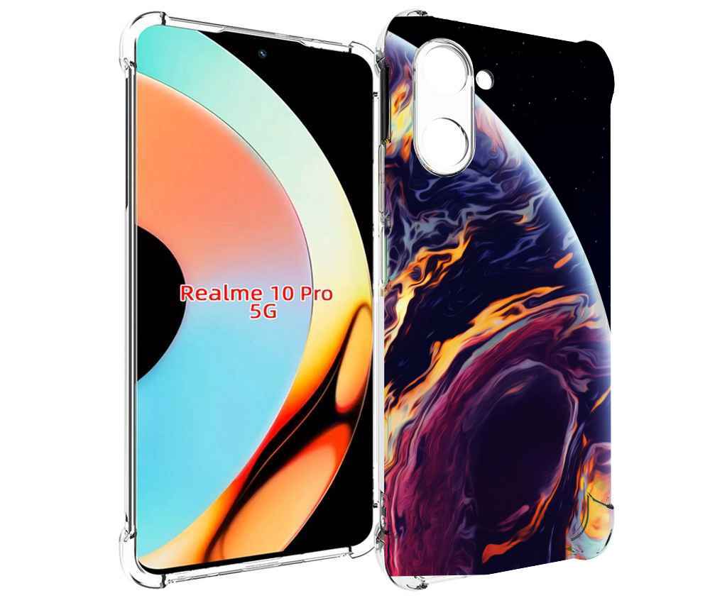

Чехол бампер MyPads акварельная планета для Realme 10 Pro против..., Прозрачный, Tocco