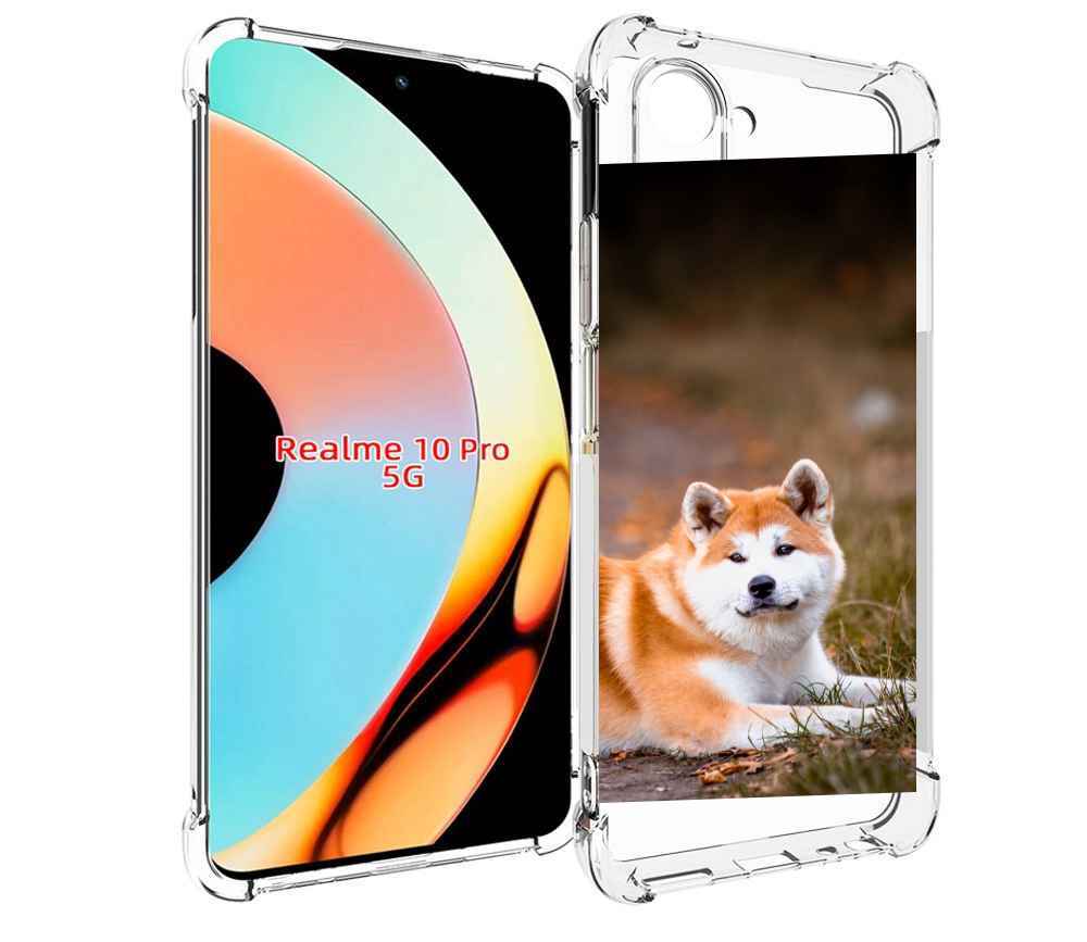 Чехол бампер MyPads акита ину для Realme 10 Pro противоударный