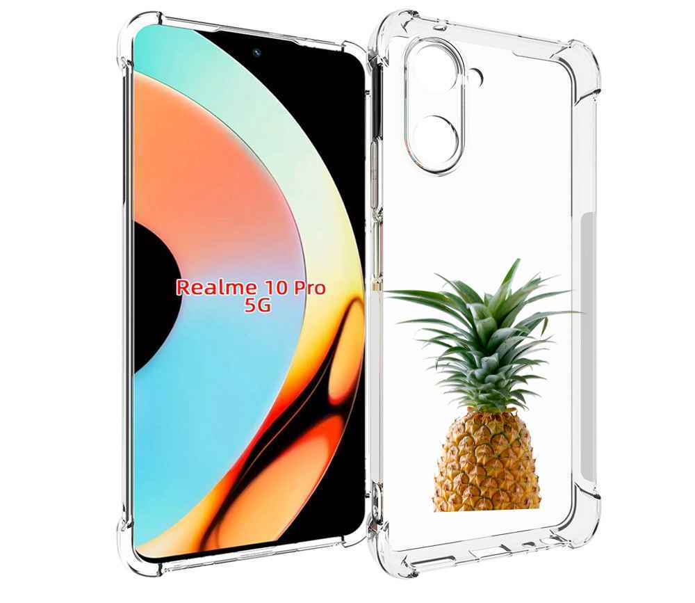 

Чехол бампер MyPads ананас для Realme 10 Pro противоударный, Прозрачный, Tocco