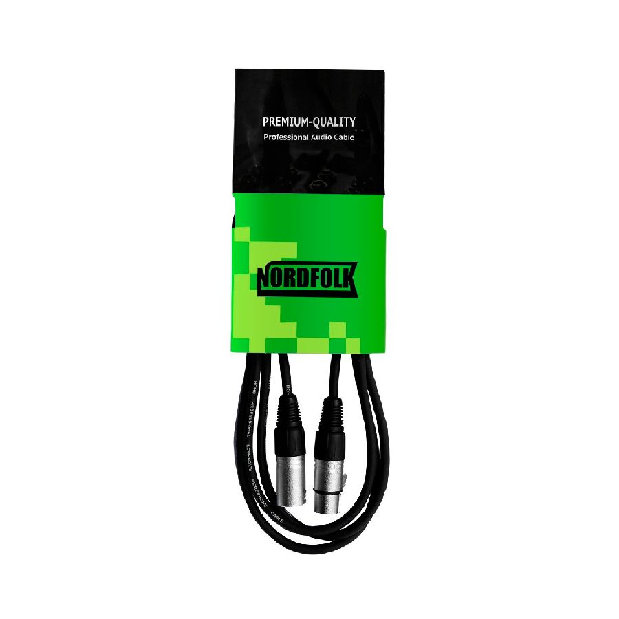 

NordFolk NMC9/1M кабель микрофонный XLR(F) <=> XLR(M), O 6 мм, 1 метр