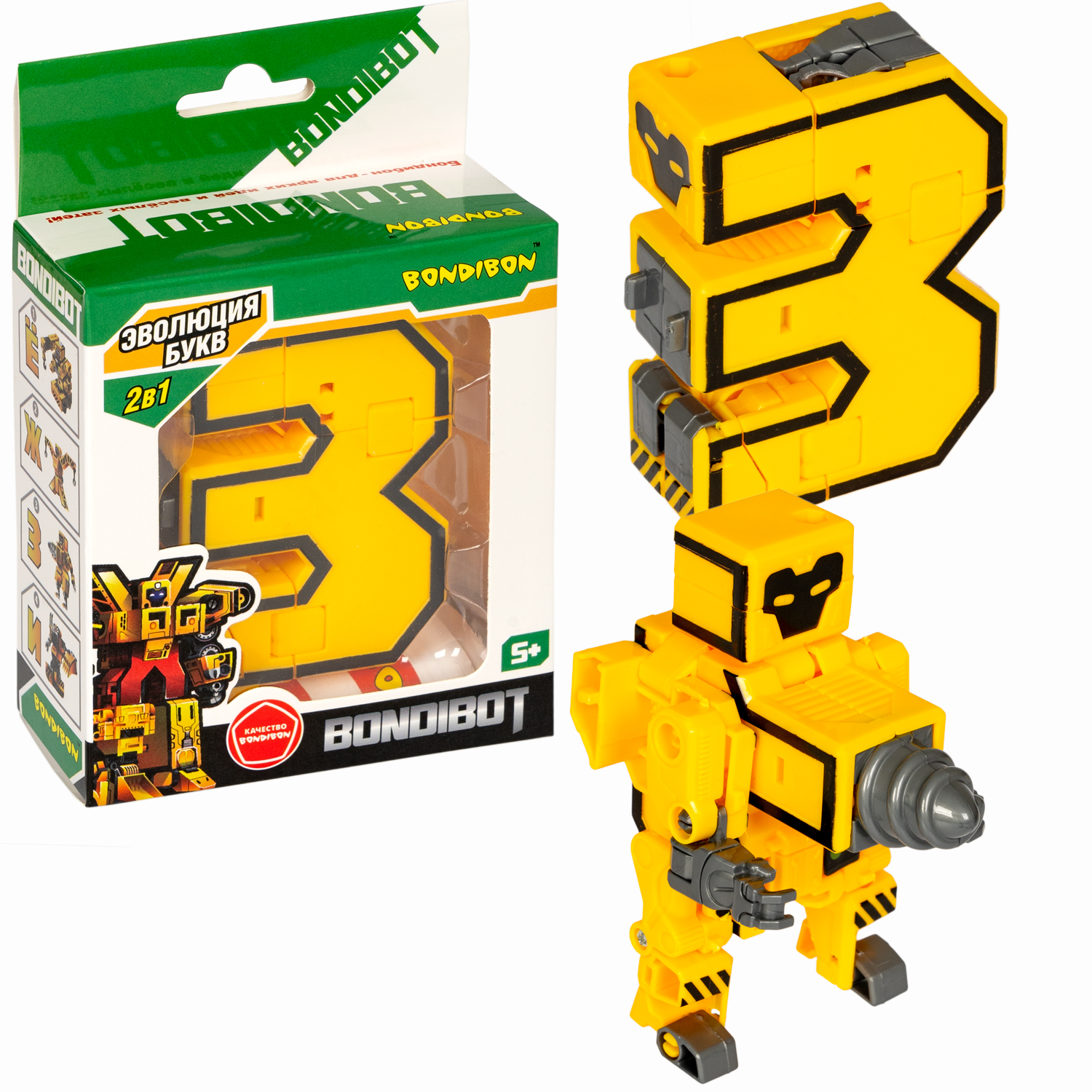 

Трансформер 2в1 BONDIBOT Bondibon ВOX 10×4,2×14,7см, буква З