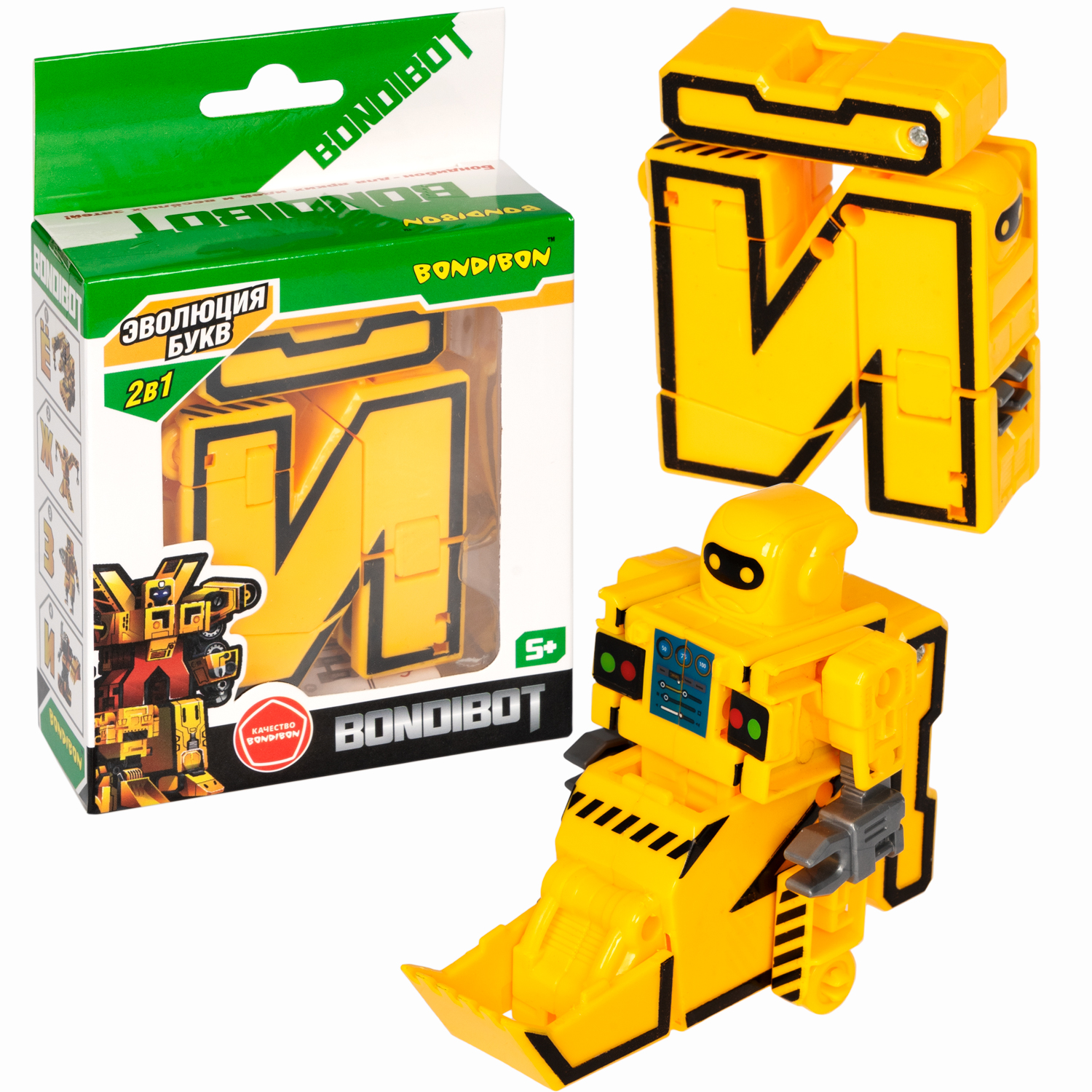 

Трансформер 2в1 BONDIBOT Bondibon ВOX 10×4,2×14,7см, буква Й, арт. M1466-2.