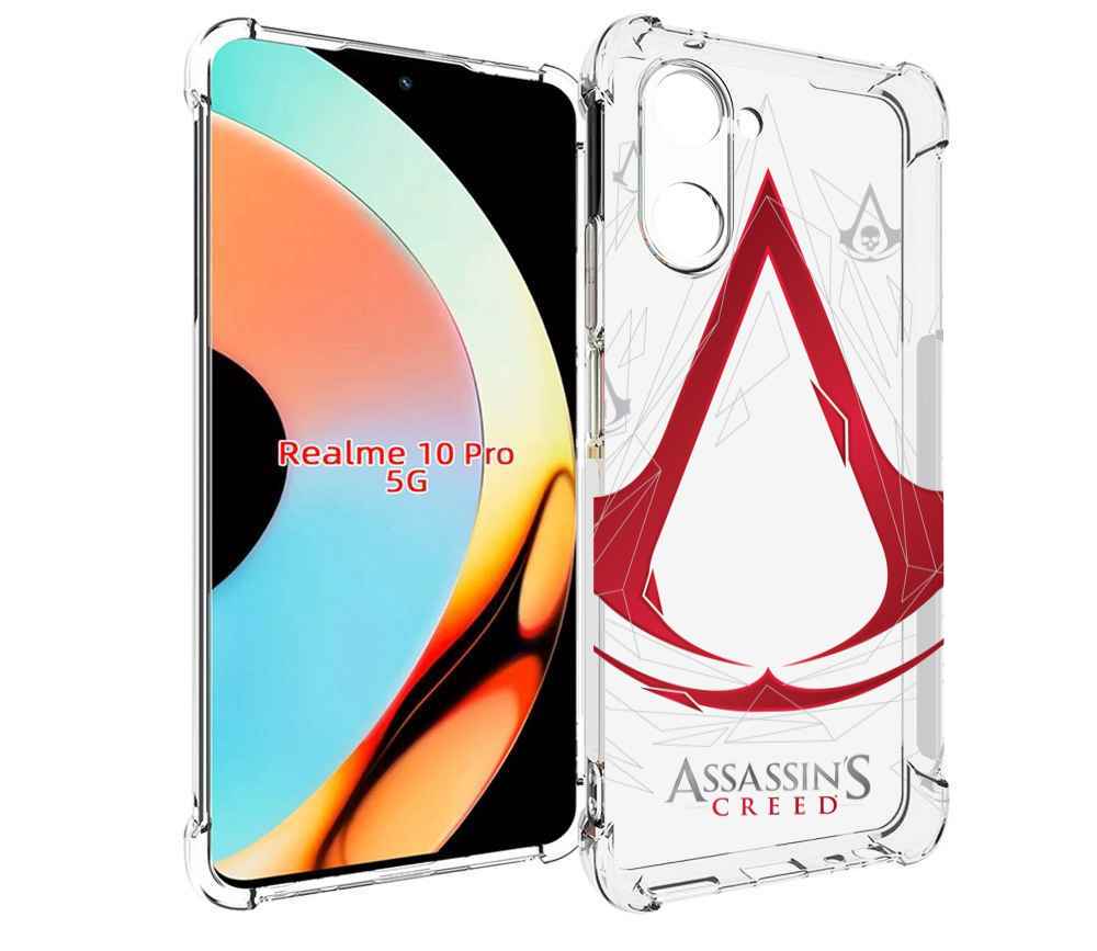 

Чехол бампер MyPads ассасин-крид-знак для Realme 10 Pro противоу..., Прозрачный, Tocco