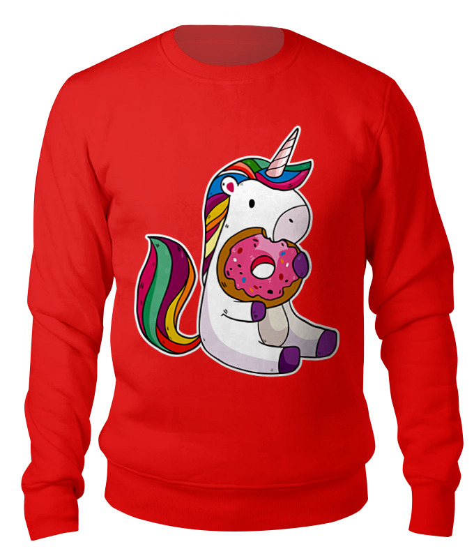 

Свитшот унисекс Printio Unicorn красный M, Unicorn