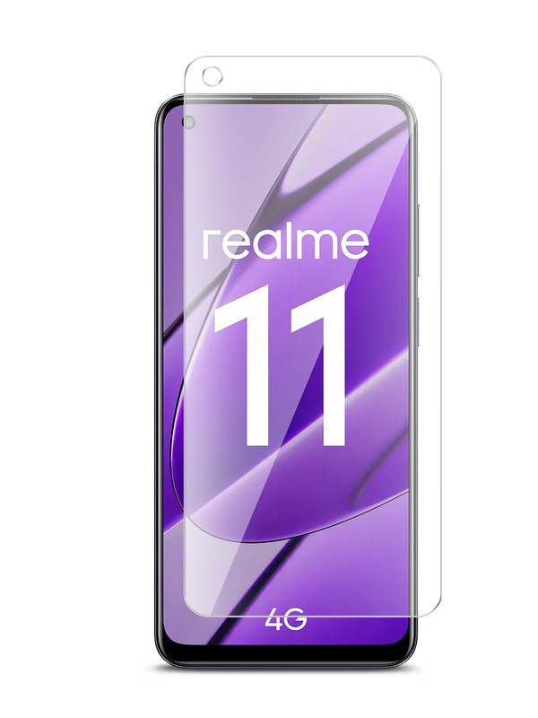 

Защитное стекло для Realme 11 4G гибридное прозрачное, Realme 11 4G