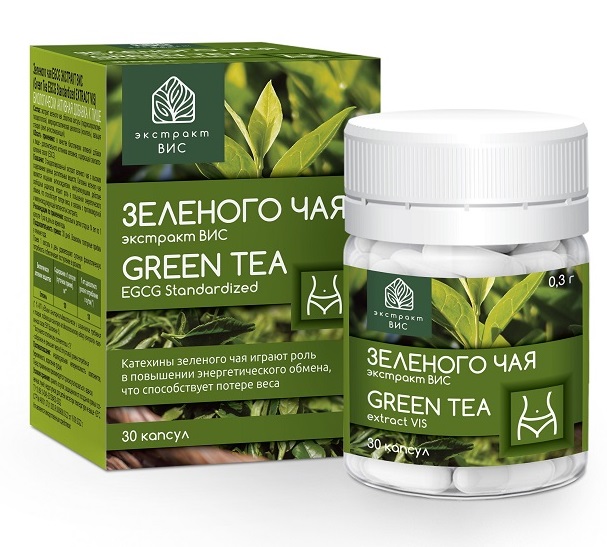 Зеленого чая EGCG ЭКСТРАКТ ВИС Green Tea EGCG Standardized капсулы 300 мг 30 шт.