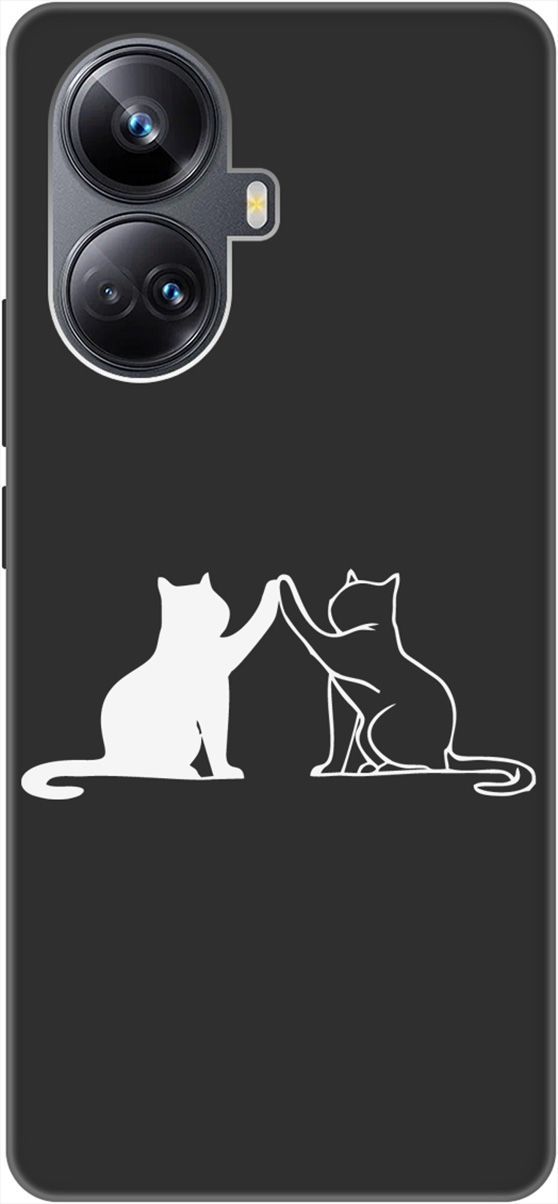 

Чехол на Realme 10 Pro+ "Cats W" черный, Черный;белый, 158643