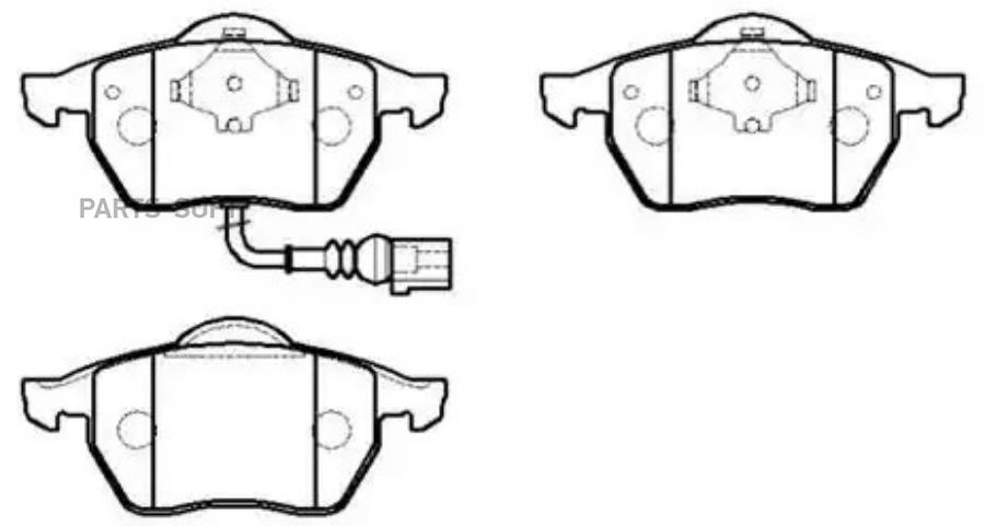 

Колодки тормозные дисковые AUDI: A3, TT, Coupe, Cabrio () 1шт HSB HP9471