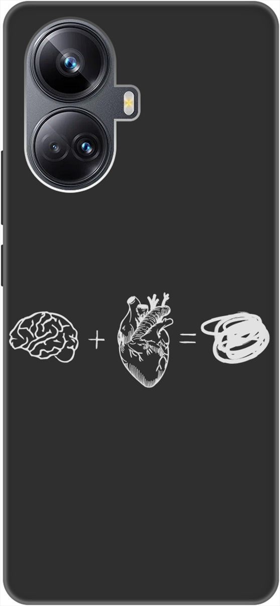 

Чехол на Realme 10 Pro+ "Brain Plus Heart W" черный, Черный;белый, 158643