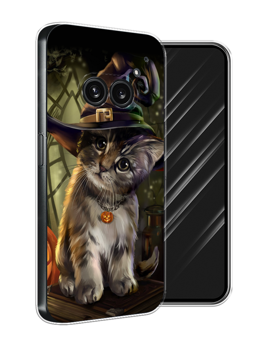 

Чехол Awog на Nothing Phone 2a "Кот на Хэллоуин", Зеленый;серый, 3300350-1