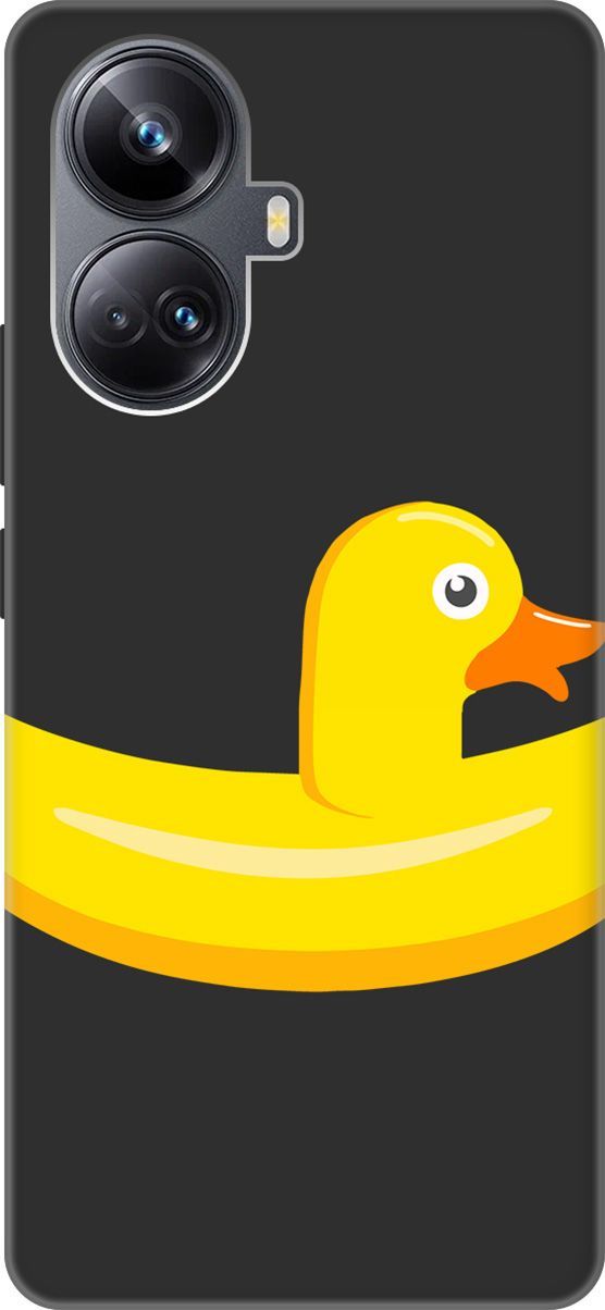 

Чехол на Realme 10 Pro+ "Duck Swim Ring" черный, Черный;белый, 158643