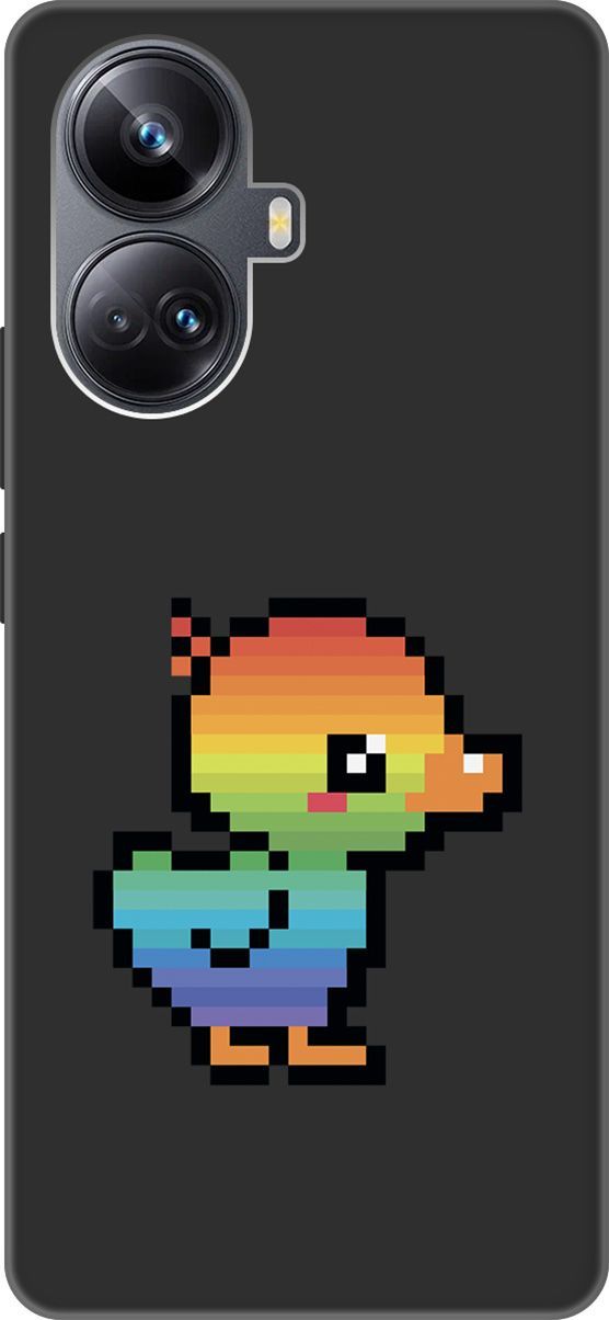 

Чехол на Realme 10 Pro+ "Pixel Duck" черный, Черный;желтый, 158643