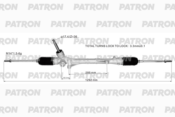 

Рейка рулевая MITSUBISHI OUTLANDER III (GGW, GFW, ZJ, ZL, ZK) 14- PATRON PSG1060
