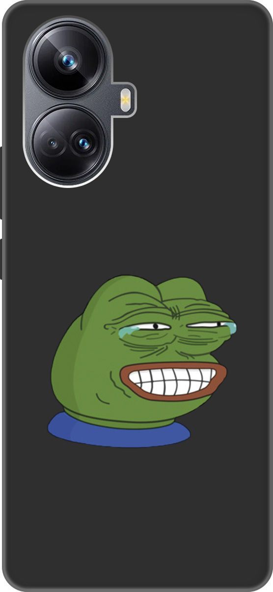 

Чехол на Realme 10 Pro+ "Pepe the Frog" черный, Черный;зеленый, 158643