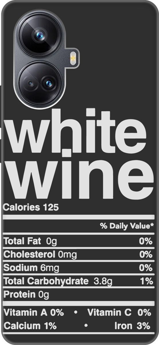 

Чехол на Realme 10 Pro+ "Wine W" черный, Черный;белый, 158644